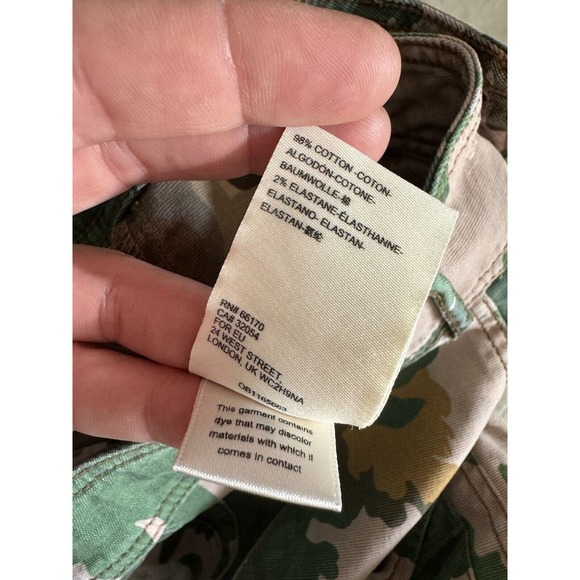 Anthropologie Wanderer Camo Utility Cargo Shorts Green MINT - Picture 6 of 9